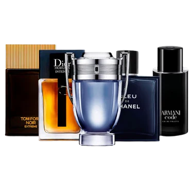 Combination of 5 men's perfumes – Tom Ford, Dior, Invictus, Bleu de Chanel and Armani